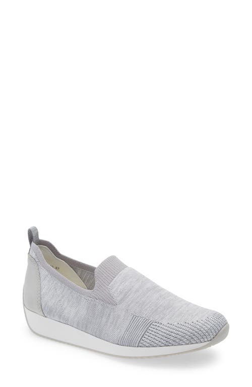 ara Leena Sneaker in Silver Woven Stretch Fabric at Nordstrom, Size 10.5