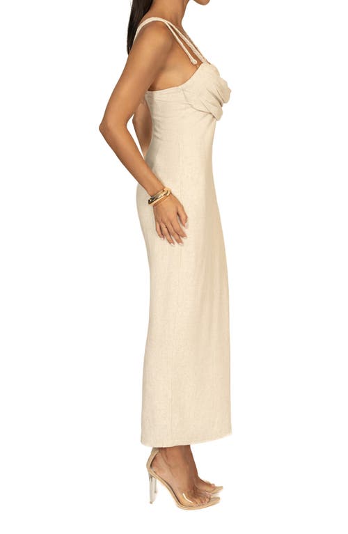 Shop Jluxlabel Visions Of You Sleeveless Dress In Beige