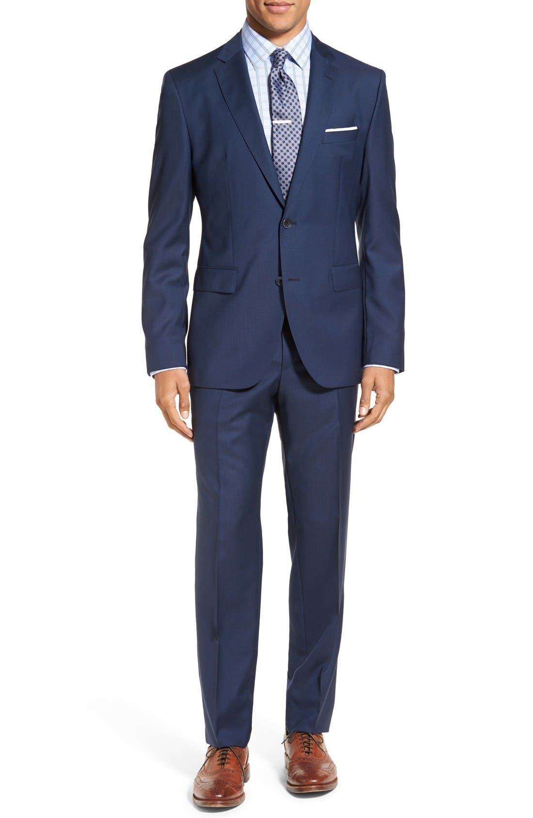 BOSS Jewels/Linus Trim Fit Check Wool Suit Nordstrom