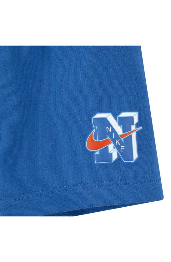 Shop Nike Henley & Sweat Shorts Set In Star Blue