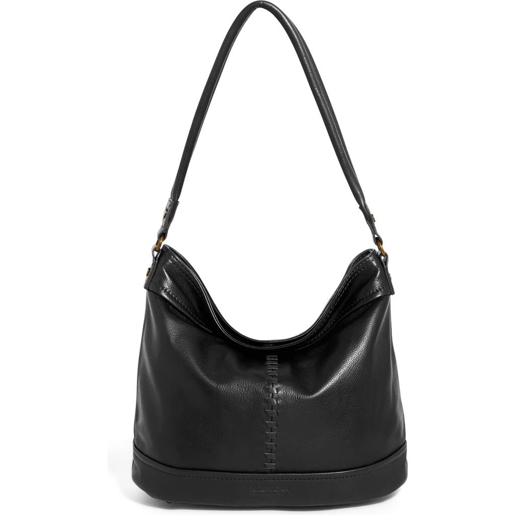 American Leather Co. Sarasota Leather Bucket Bag In Black