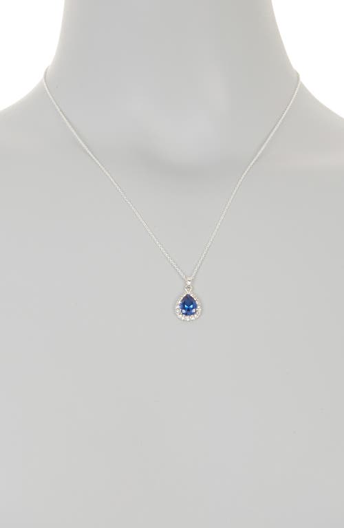 Danecraft Cz Teardrop Pendant Necklace & Earrings Set In Silver