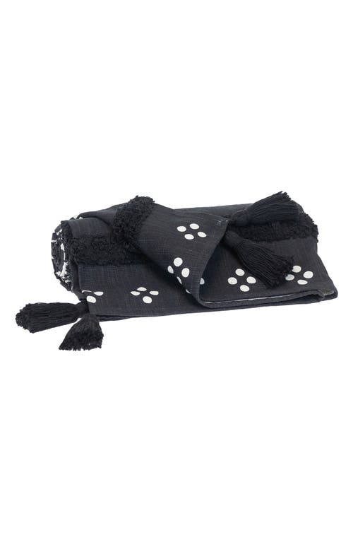 Parkland Collection Niko Fringe Throw Blanket In Black