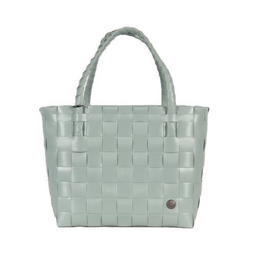 Handed By Paris Recycled Plastic Tote Bag In Grey/green