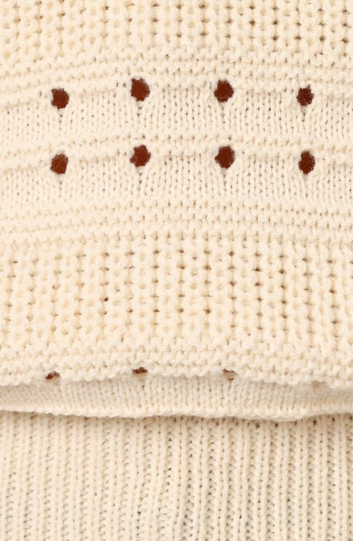 Petal And Pup Petal & Pup Watton Open Stitch Sweater In Neutral