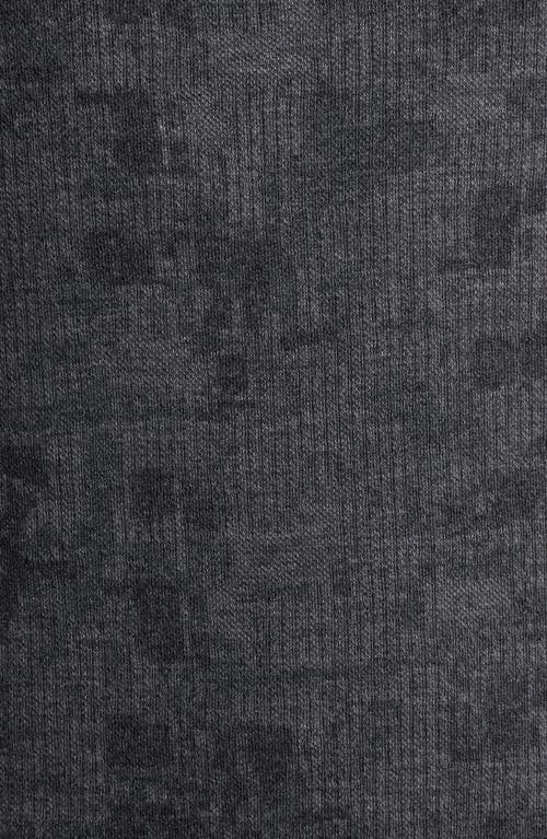 Robert Barakett Dalup Half Zip Mock Neck Wool Sweater In Charcoal