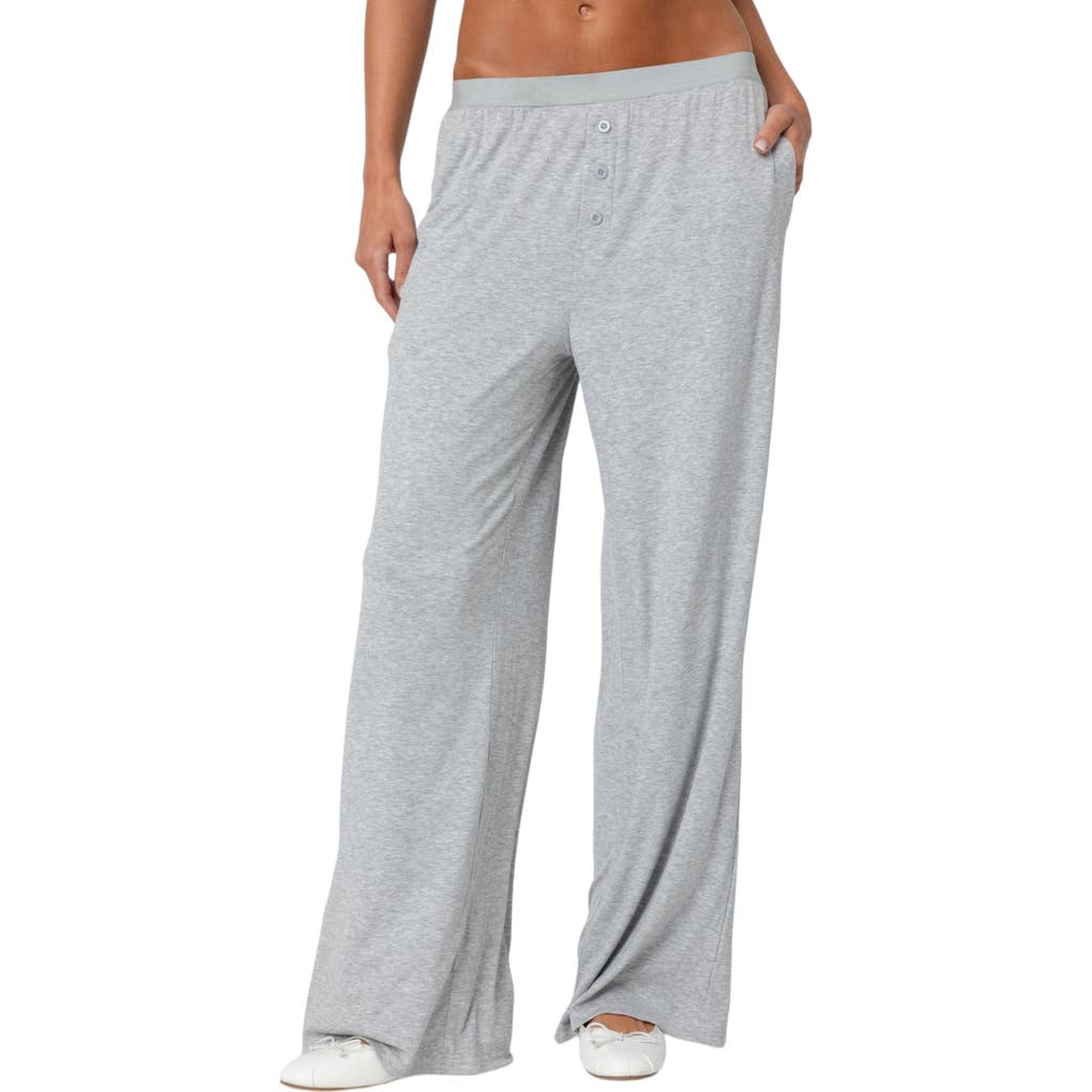 Edikted Heather Lounge Pants In Gray-melange