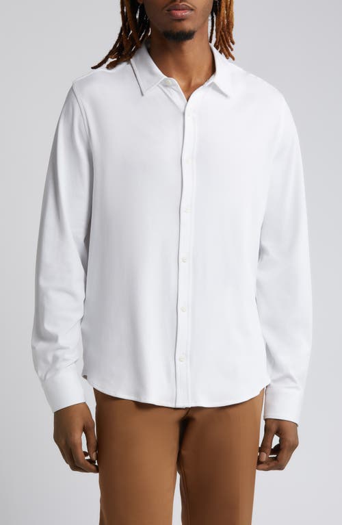 Organic Cotton Button-Up Shirt in Bright White