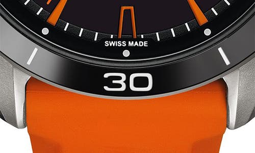 Shop Tissot T-touch Connect Sport Solar Smart Silicone Strap Watch, 42mm In Orange