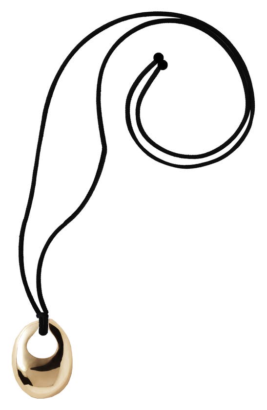 Shop Annika Inez Sloping Pendant Necklace In Gold