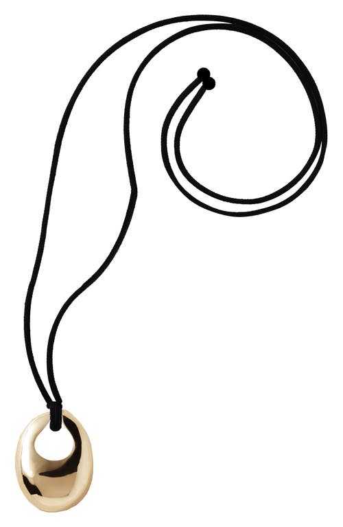 Sloping Pendant Necklace in Gold