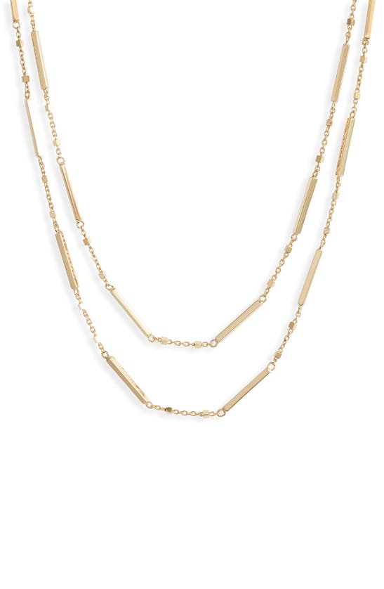 Jennifer Zeuner Patti Double Chain Necklace In Gold