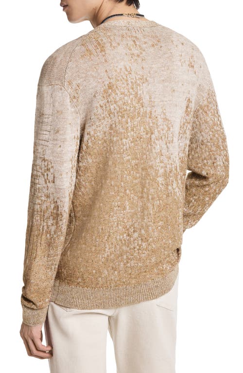 Shop John Varvatos Marita Ombré Linen & Silk Cardigan In Nutmeg