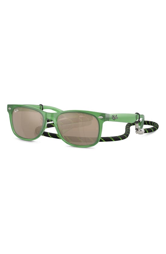 Shop Ray Ban Kids' Junior Wayfarer 47mm Square Sunglasses In Opal Green
