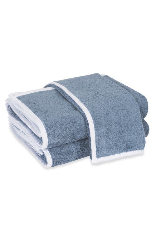 Matouk Enzo Cotton Washcloth In Blue