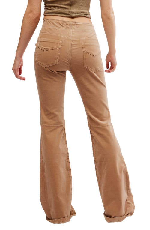 Shop Free People Penny Corduroy Flare Pants In Natural