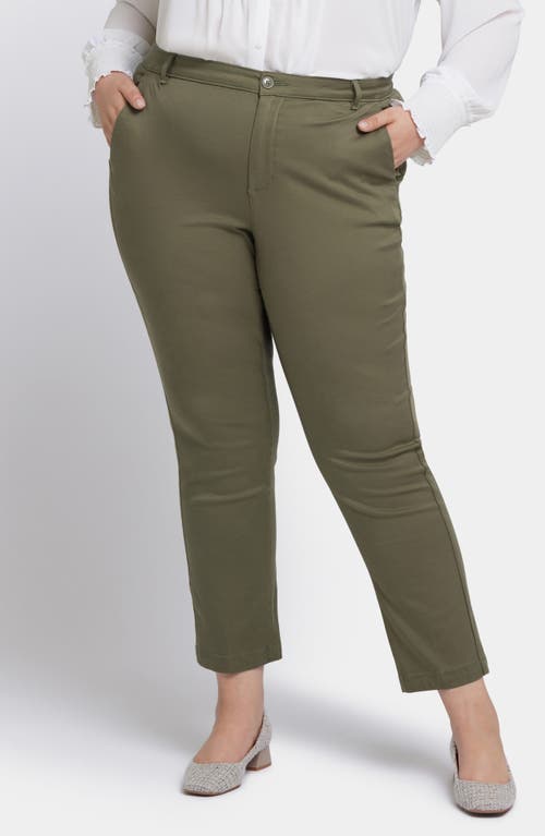 Shop Nydj Sadie Slim Pants In Avocado