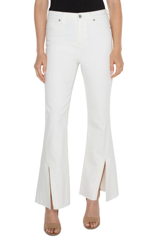 Liverpool Los Angeles Hannah Twist Seam High Waist Flare Jeans Bone White at Nordstrom,