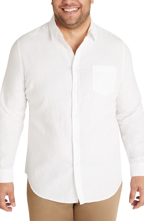 Solid Cotton Linen Blend Slim Fit Mens Formal Shirt