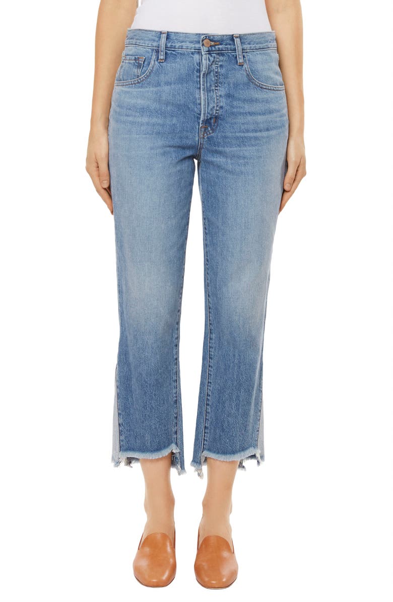J Brand Wynne High Waist Crop Straight Leg Jeans Ambitious Destruct Nordstrom