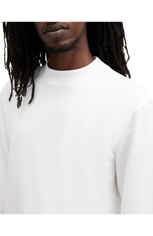 Allsaints Nero Mock Neck Relaxed Fit Sweatshirt In Chalk White