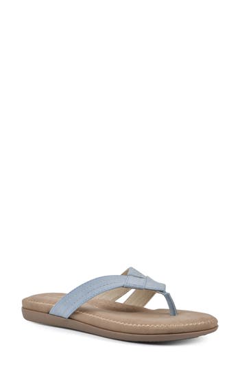 Cliffs By White Mountain Fateful Flip Flop In Light Blue/nubuck