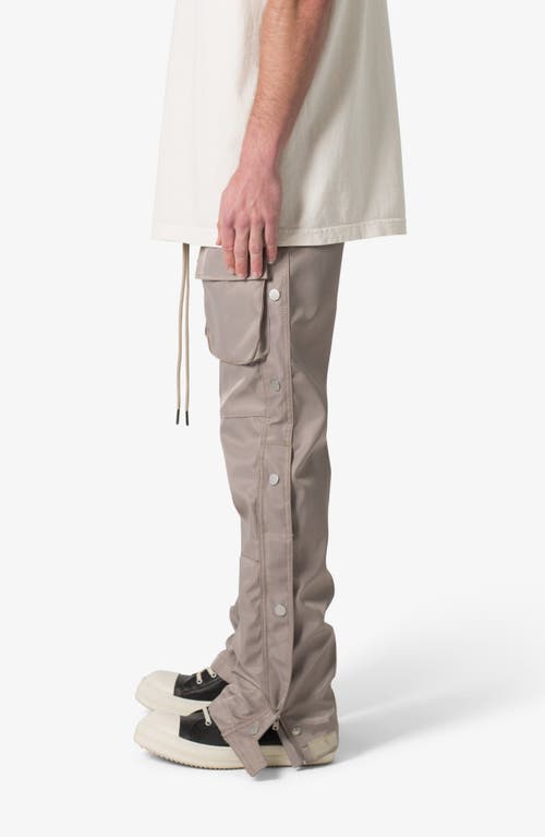 Mnml Side Snap Nylon Cargo Pants In Grey
