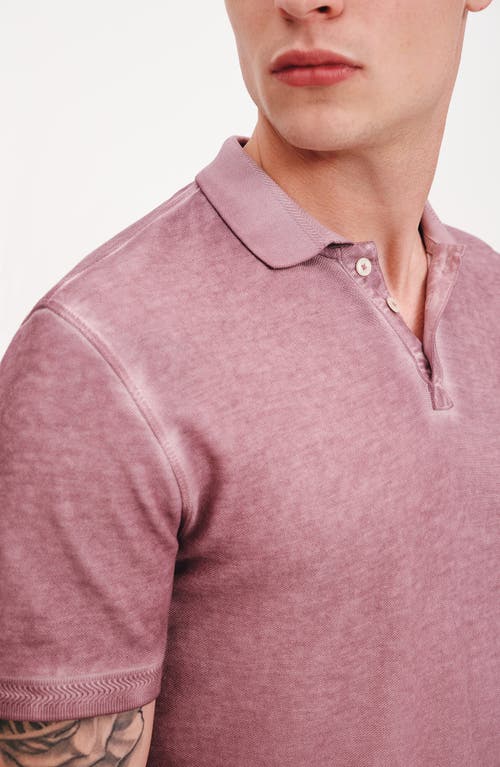 Shop Atm Anthony Thomas Melillo Chroma Wash Cotton Piqué Polo In Wisty Mauve