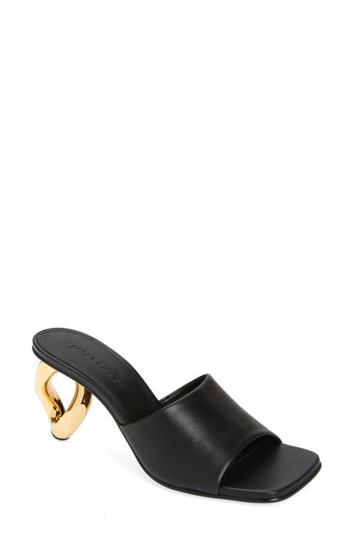 JW Anderson Chain Link Heel Slide Sandal in Black
