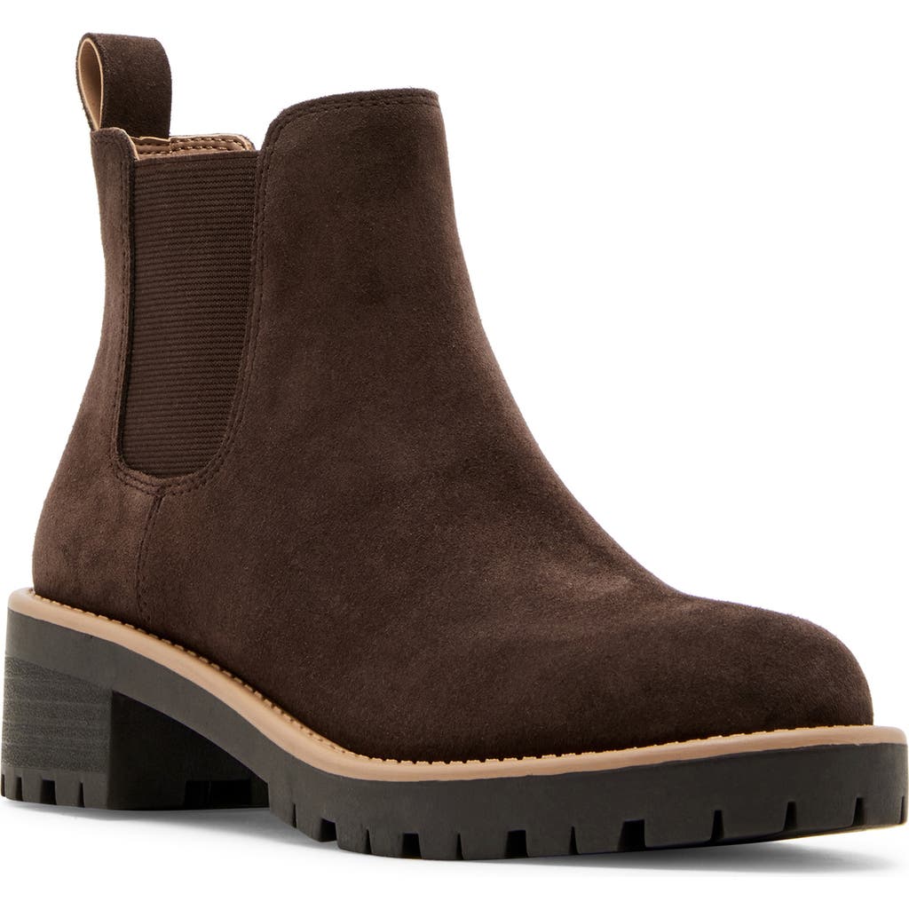 Blondo Matilda Waterproof Lug Sole Chelsea Boot In Java Suede