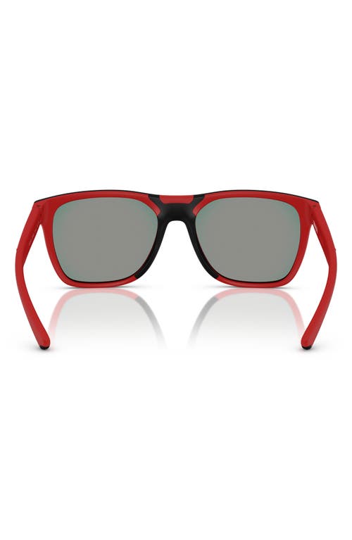 Scuderia Ferrari 57mm Square Sunglasses In Matte Red