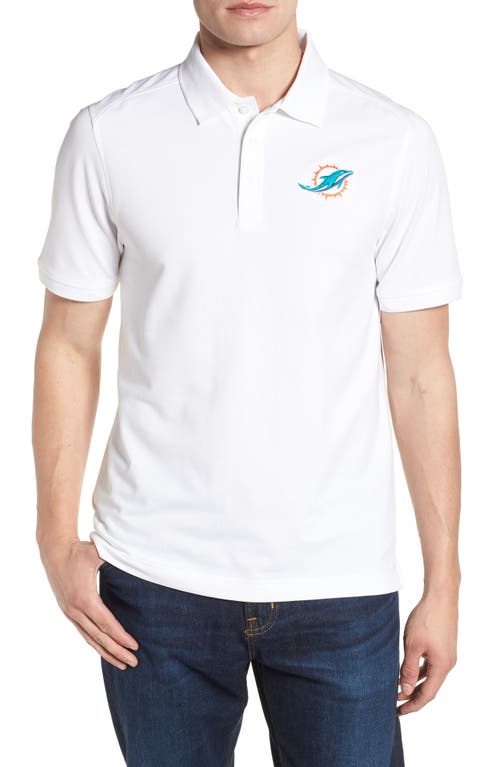 Cutter & Buck Miami Dolphins - Advantage Regular Fit DryTec Polo White at Nordstrom,