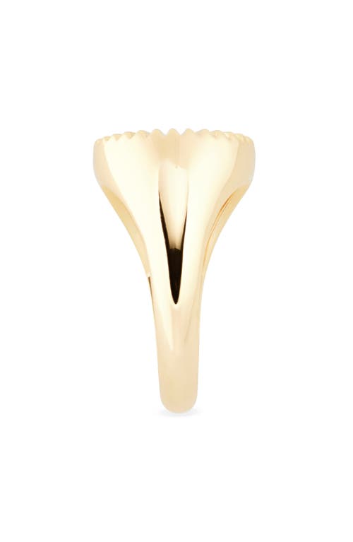 Miranda Frye Ember Cubic Zirconia Sunburst Signet Ring In Gold