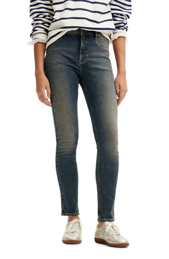 Shop Desigual Donis Skinny Jeans In Blue