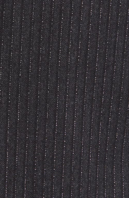Allsaints Androm Metallic Pinstripe Blazer In Charcoal Grey