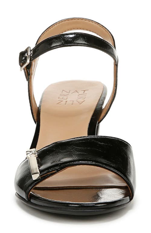 Naturalizer Bristol-ornament Ankle Strap Block Heel Sandals In Black
