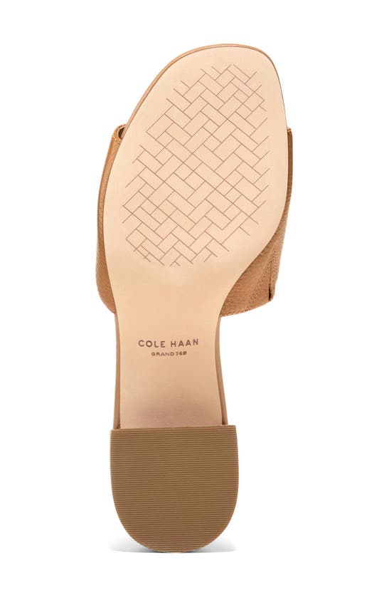 Shop Cole Haan Calli Single Band Block Heel Slide Sandal In Pecan Ltr