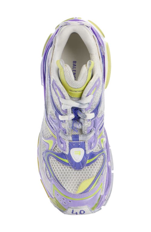 Shop Balenciaga Runner 2 Sneaker In Eggshell/lilac