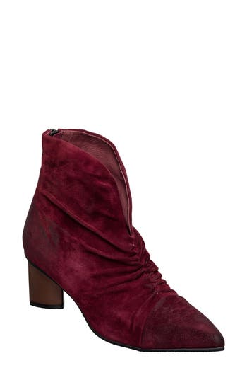 Antelope Hetty Ruched Bootie In Bordeaux