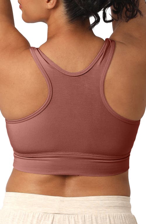 Shop Kindred Bravely Racerback Crossover Maternity/nursing Bra In Redwood