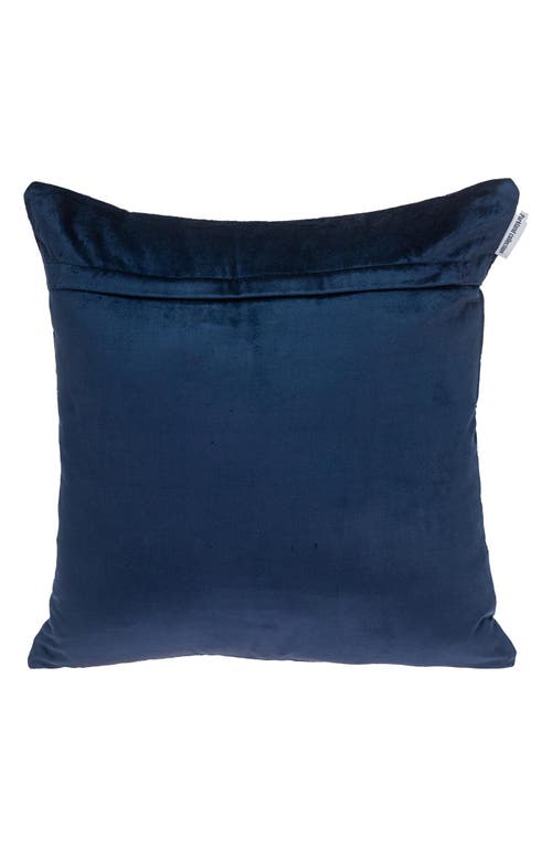 Parkland Collection Marrisa Velvet Throw Pillow In Blue/navy