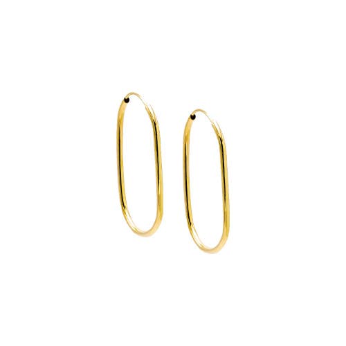 Shop Adina Eden By  Solid Endless Oval Shape Hoop Earring 14k In 14k Gold