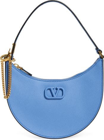 Valentino Garavani Shoulder Letter Bag In Two-tone Smooth Calfskin for  Woman in Blue/white