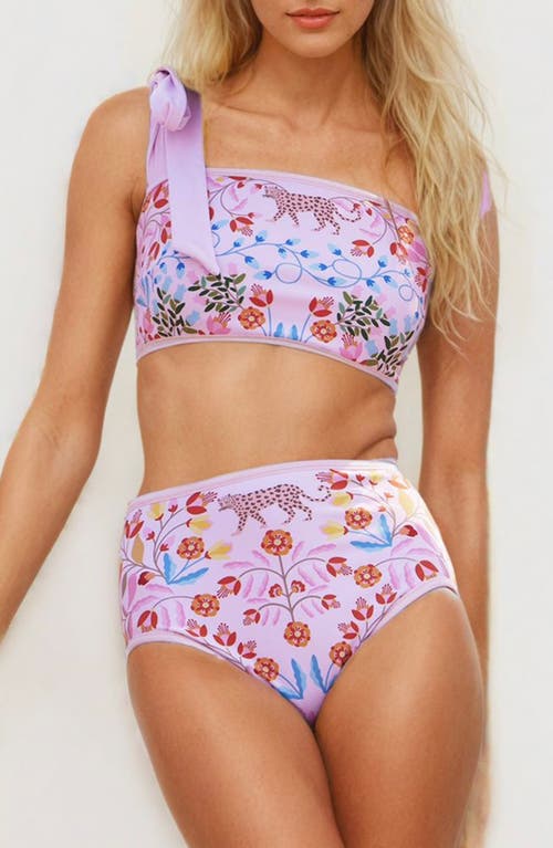 Shop Jessie Zhao New York Pink Blossom Reversible Two-piece Swimsuit