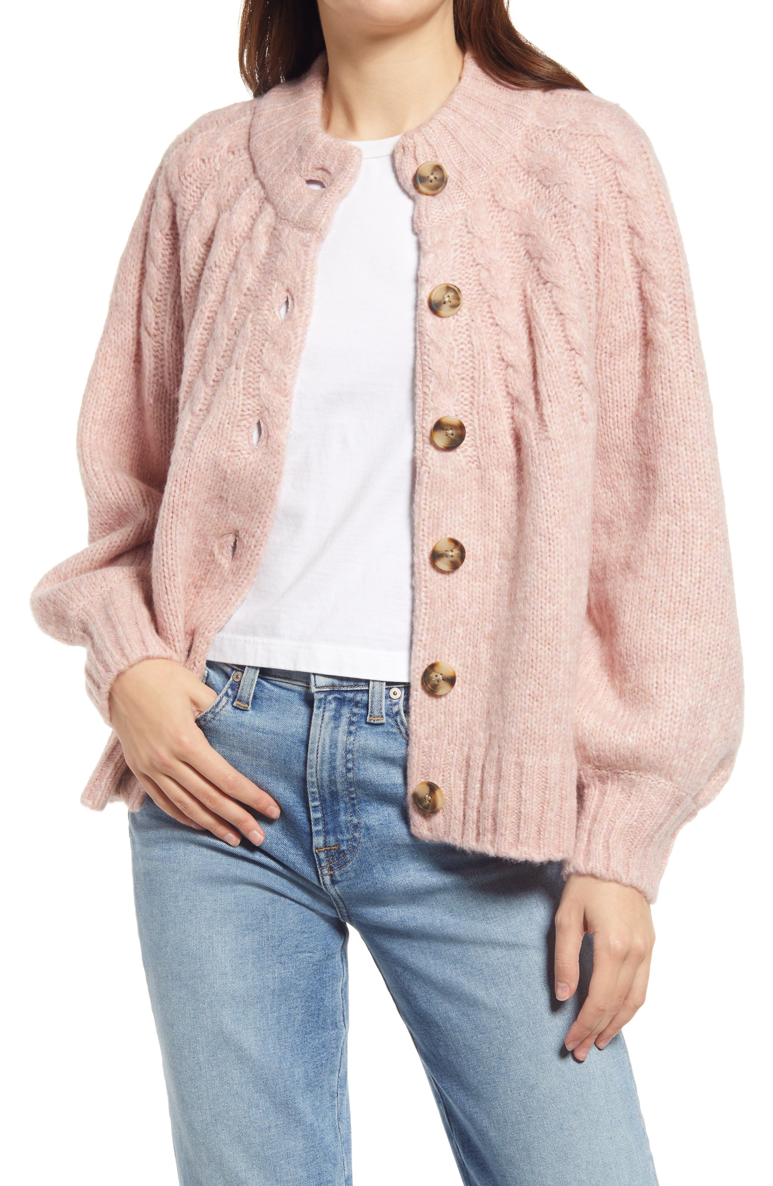 pink cardigan jacket
