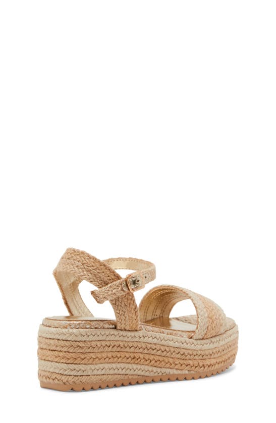 Shop Steve Madden Kids' Jcleo Ankle Strap Espadrille Platform Wedge Sandal In Natural