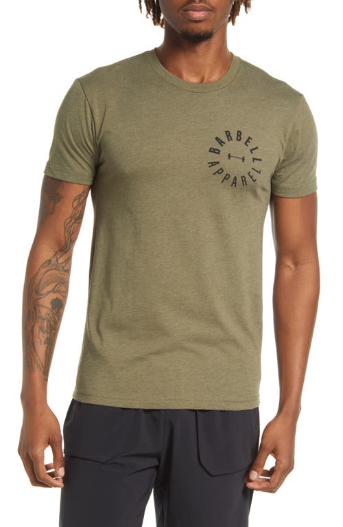 Barbell Apparel The Full Circle Cotton Blend Graphic Tee Olive at Nordstrom,