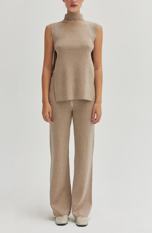 Shop Crescent Straight Leg Lounge Pants In Beige