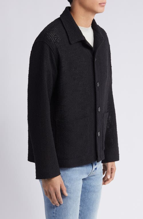 Shop Frame Open Weave Jacket In Ash Black