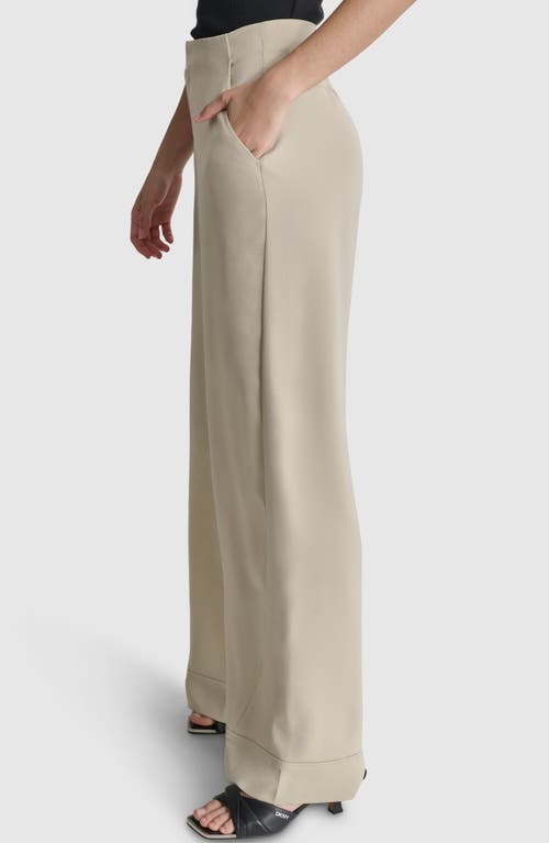 Shop Dkny Wide Leg Pants In Trench